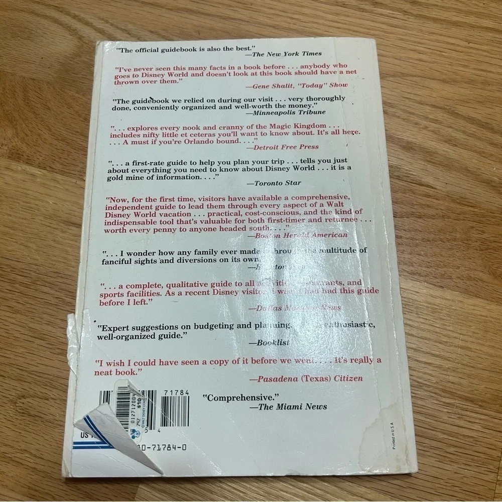 Vintage Birnbaum’s Walt Disney World 1992 Official Guide Collectible